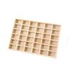 Solid Wood Necklace Storage Box Divider Ring Earring Holder Dish Jewelry Display Tray  Pendants
