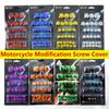 30pcs 1.4/1.2/1/0.8CM Motorcycle Modification Screw Cap Decoration for Motor Scooters Electric Car Colored Nut Cover Accessories