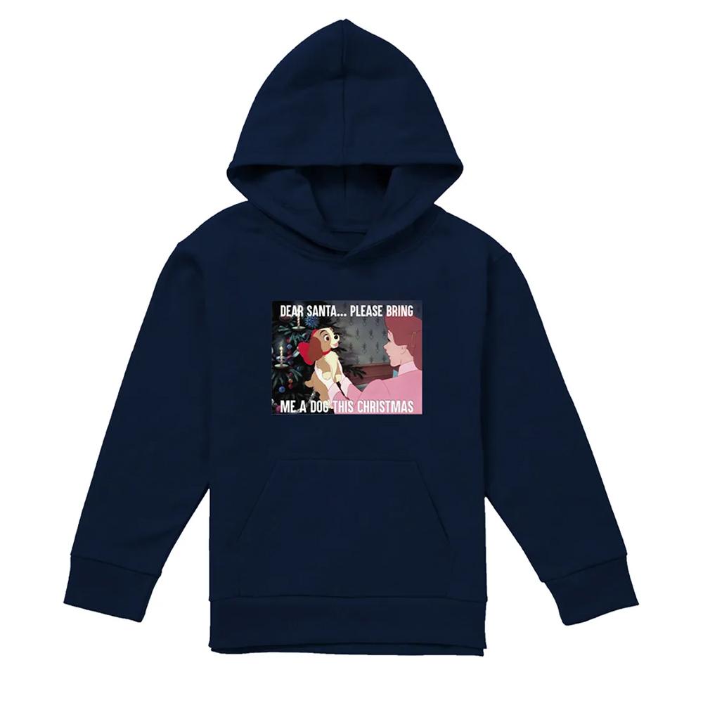 Lady And The Tramp Childrens/Kids Dog For Christmas Hoodie