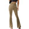 New Stylish Pants for Women High Waist Slim Fit Vintage Fashion Flare Pants Elastic  Trousers