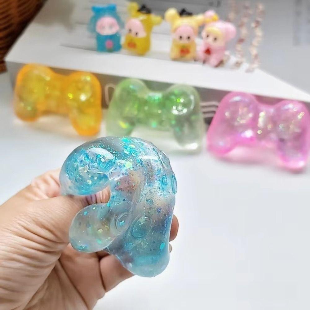 Sequins Game Machine Squishy Super Soft Sensory Fidget Toy Creative Maltose Fidget Ball Kid Adults