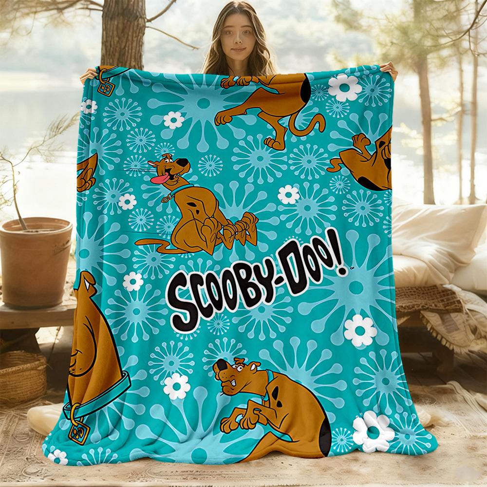 1 шт. Плед Scooby-Doo для улицы, легкий фланелевый, мягкий и теплый, для использования в любое время года, для дивана, на открытом воздухе018