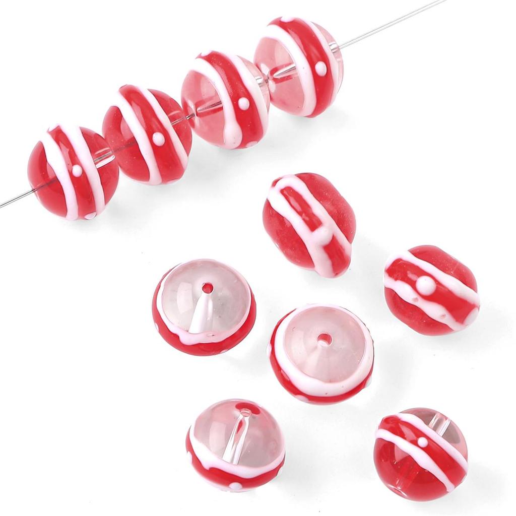 2 шт./пакет, ручная роспись, забавные цветные стеклянные бусины для DIY ожерелье, браслет, серьги, изготовление ювелирных изделий, аксессуары для рукоделия