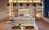 Modern Upholstered Single Bed 90x200cm with LED Lights, Storage Headboard with USB and Type-C Ports, Hydraulic Bed, Beige, Velvet (Without Mattress)
