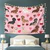 Dachshund Dog  Tapestry Wall Hanging Aesthetic Home Decor Tapestries for Dorm Room