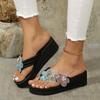 Новинка для женщин, бохо-бохо с бантами и цветами, пляжные тапочки с открытым носком, повседневная обувь, летние тапочки, zapatos mujer
