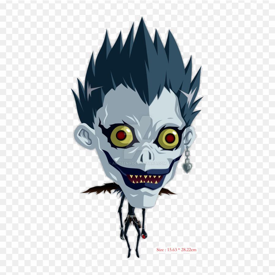Ryuk Render Ryuk Blanc Et Noir Takeshi Obata Иллюстрации Утюг на заплатках для одежды Заплатки на одежде DIY Футболки Теплопередающие наклейки