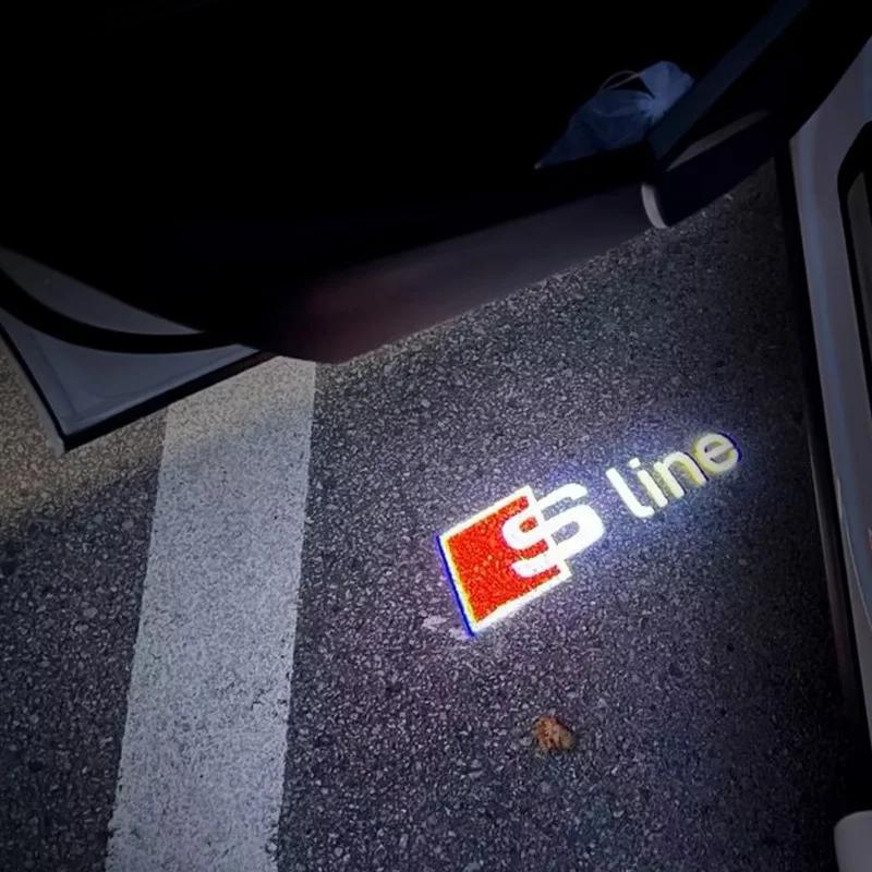 Для Audi C8Светодиодный логотип Свет приветствия в двери автомобиля Для Audi A4 B5 B6 B7 B8 B9 A1 A3 8V 8P 8L A6 C5 C6 C7 A5 A7 A8 Q3 Q5 Q7 TT S3 S6 Sline Quattro
