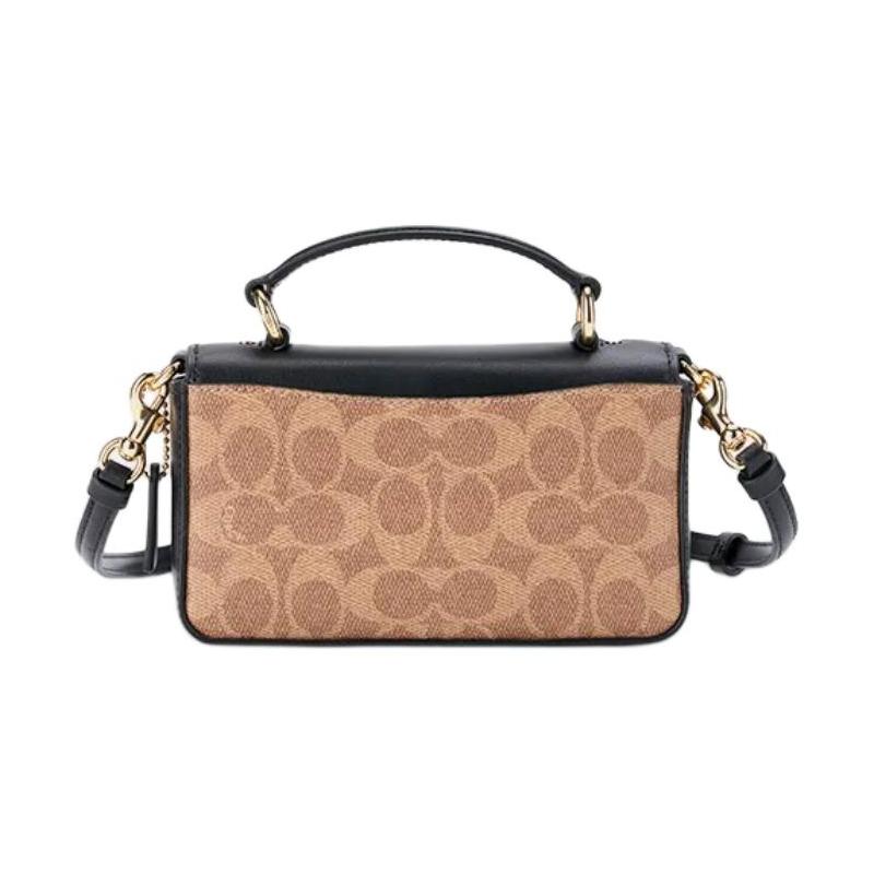 COACH handbag JOSIE 18 brand logo buckle closure, artificial leather and cow leather, one-shoulder cross-body handbag, small size, women's model