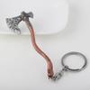 War God Of  Action Figure Kratos In Ares Weapons Sword Keychain Keyring