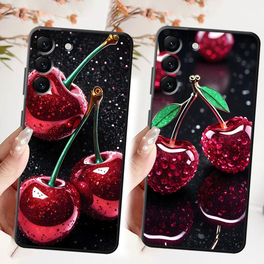 Чехол-бампер с вишневым узором для Samsung Galaxy A52 A36 A23 A53 A35 A32 A25 A71 A22 A55 A41 A26 A72 A73 A51 A24
