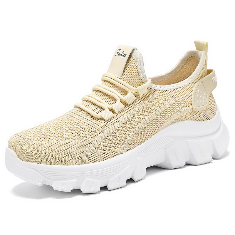 Женская обувь Летняя новая спортивная обувь Дышащие кроссовки Толстая подошва Износостойкие одинарные туфли Удобная универсальная повседневная обувь