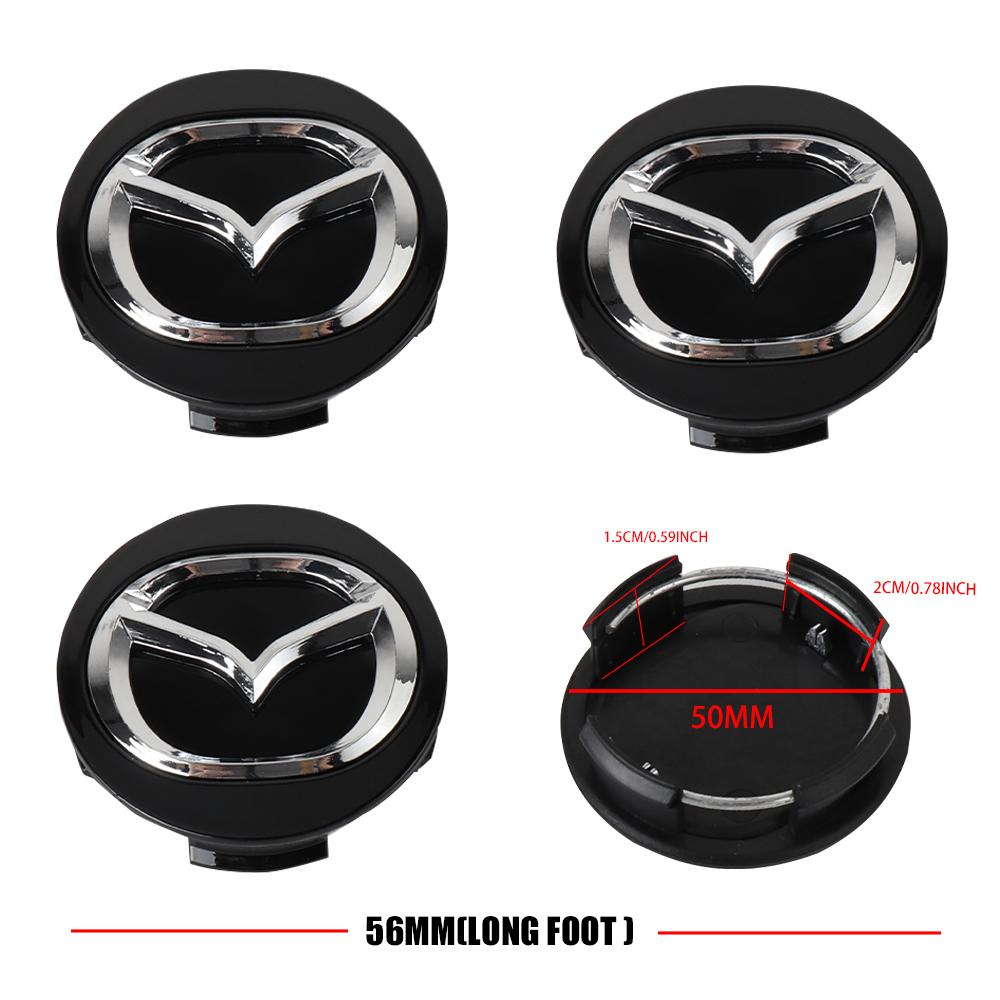 56MM Car Wheel Center Cap Logo Hub Cover Badge Sticker Accessories For Mazda Axela Demio Atenza CX5 CX3 CX7 CX30 CX60 CX9 MX5 MS