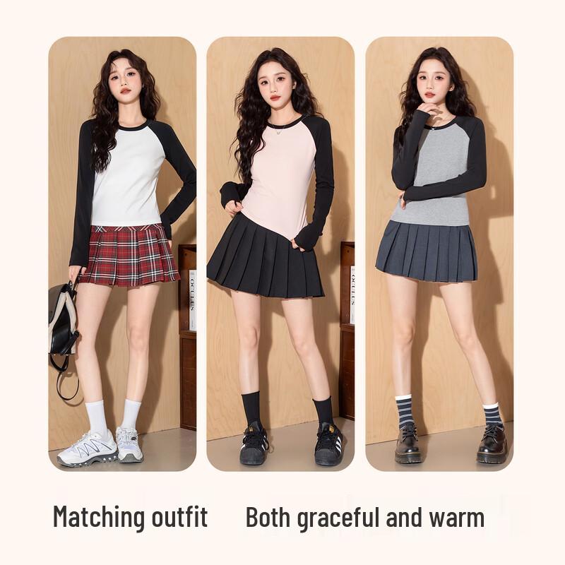 Baleno Women's Slim-Fit Color-Block Long-Sleeve T-Shirt