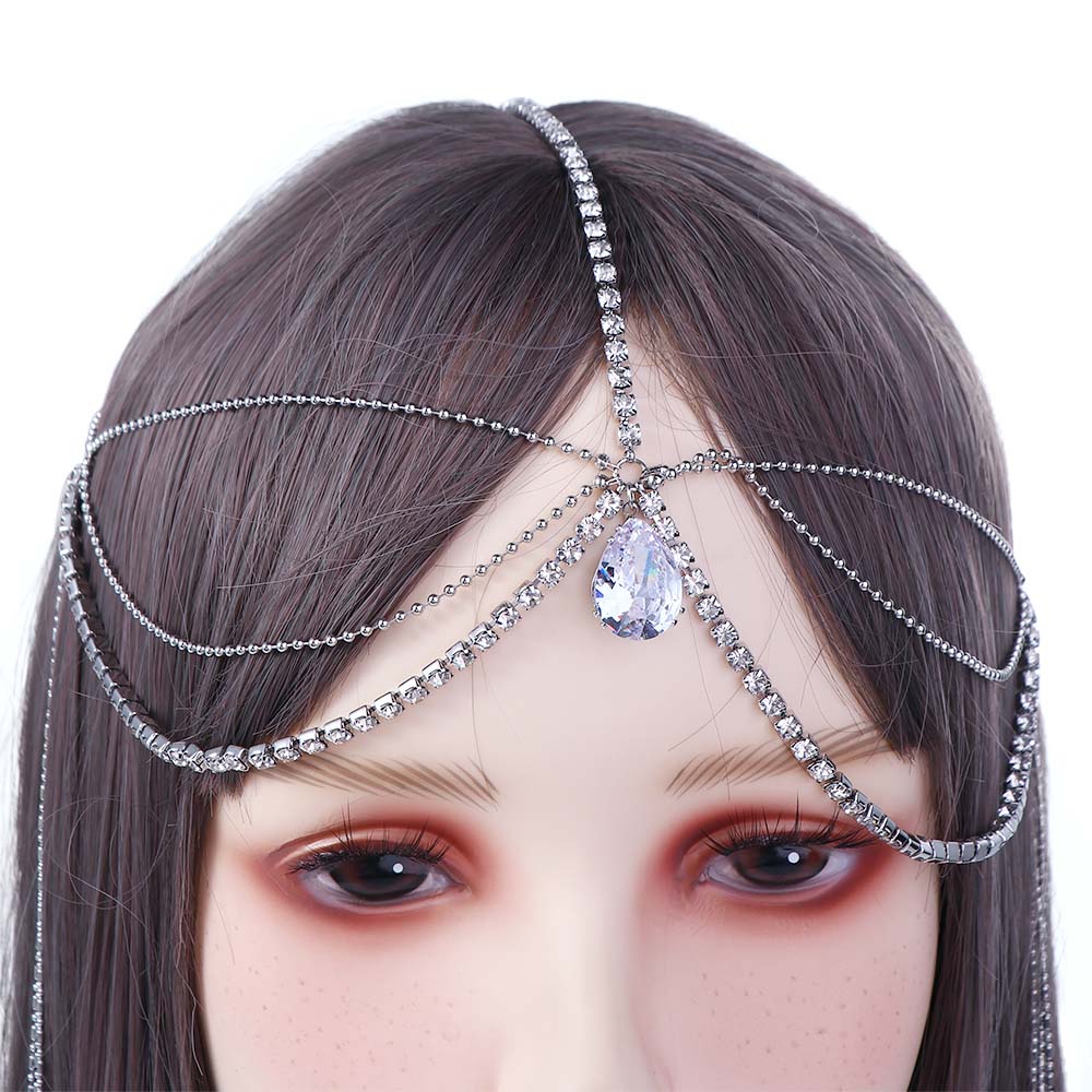 Цепочка на лоб с кисточками в корейском стиле, вуаль, женская повязка на голову, богемный обруч для волос, украшение для волос невесты