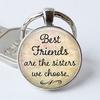 Лучшие друзья — сестры, которых мы выбираем, брелки для ключей дружбы, кулон «Лучшие друзья», брелок с цитатой