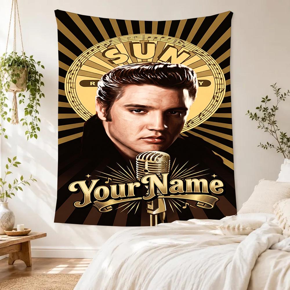 Elvis Presley Custom Tapestry Wall Tapestry Smooth Polyester Great for Camping All-Season Use Great Gift for Dorm Room Lovers