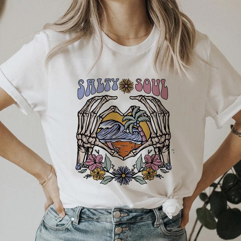 Retro Car Print Shirt s Cute Tees Ladies Women Short Sleeve Summer Clothes Tops Female Fashion Cartoon Tshirts Graphic TShirt