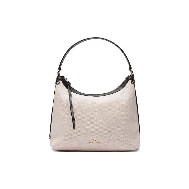 Michael Kors MK Maeve Тканевая сумка-тоут на молнии Женские сумки-тоут Бежевый Черный 30T2G5VH3C-NAT-BLK