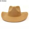Новая мужская ковбойская шляпа в стиле вестерн с полями 9 см, с закругленными краями, шляпа-федора в стиле пастушки, винтажная джазовая кепка, сомбреро, хомбре