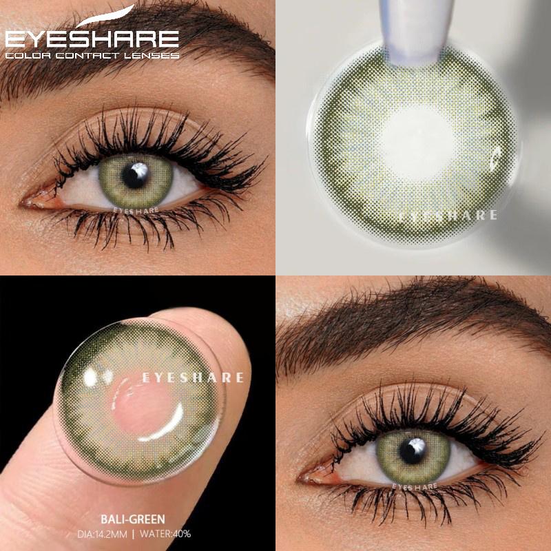 Fashion Color Contact Lenses 1 Pair Colored Contacts for Eyes Blue Eyes Lenses Yearly Gray Pupils Cosmetic Green Lenses