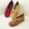 Новая женская обувь с мелким вырезом, плоские туфли-одинарки