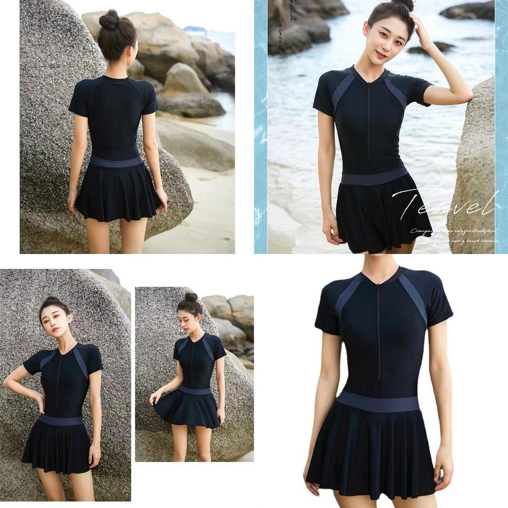 Indoor Swimsuit With High Waist Spliced Design For Hot Weather And Spa Relaxation