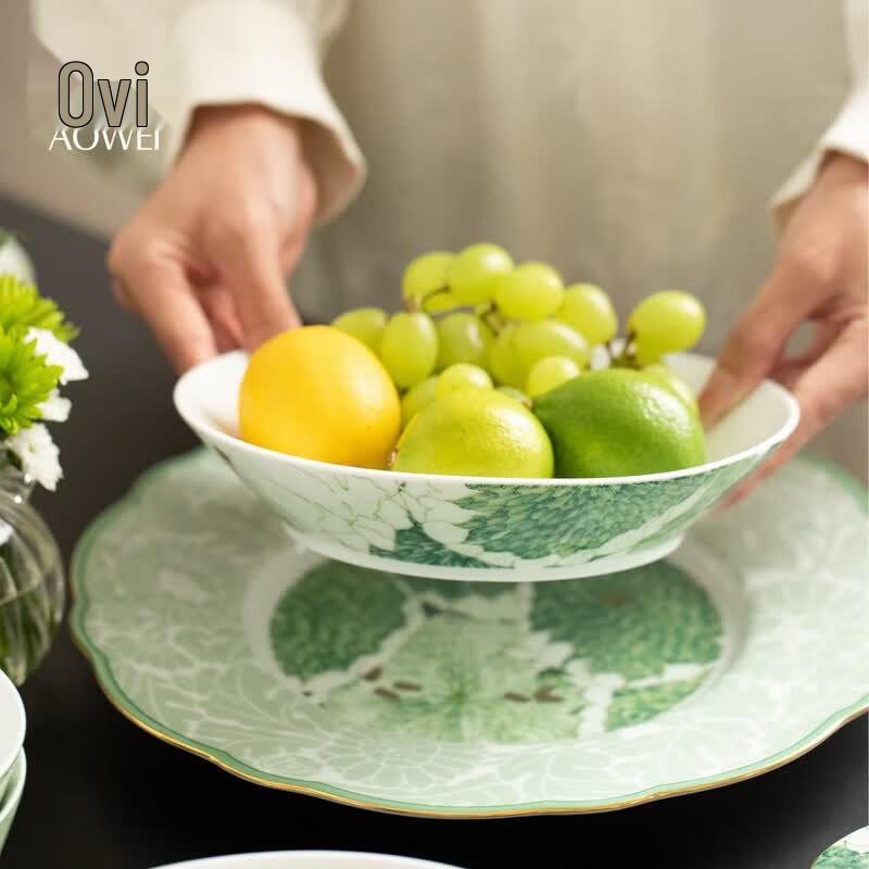 Керамическая обеденная тарелка Aowei Jingdezhen подглазурная