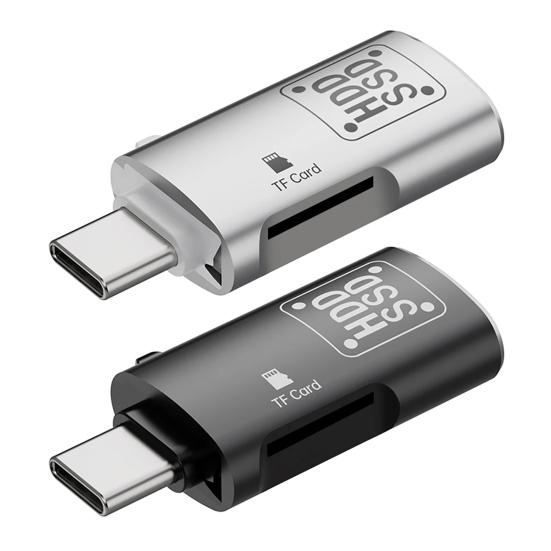 OTG Адаптер 2 в 1 Type-C на USB 3.0 Автомобильный видеорегистратор Картридер для карт TF Высокоскоростная передача данных OTG Флеш-накопитель Картридер для карт мобильного телефона для