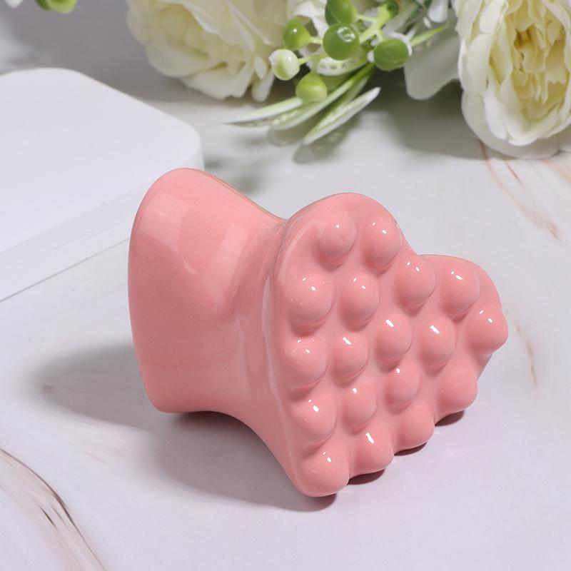 Розовый трехмерный инструмент для массажа лица и тела «Любовь Гуаша», керамическая доска Гуаша для массажа и подтяжки лица