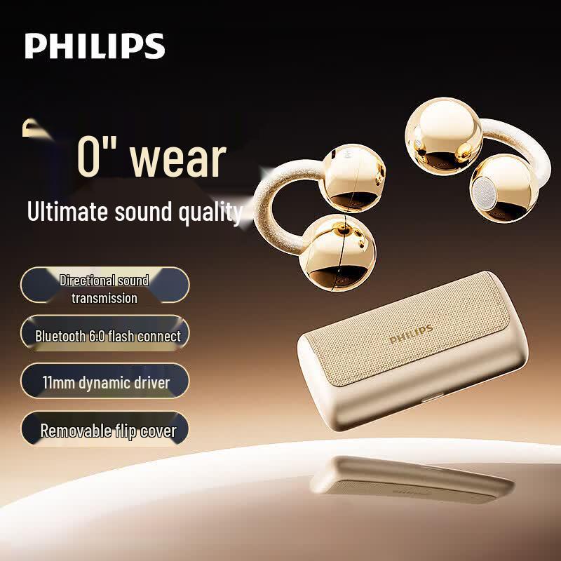 Philips TAQ5020 Open-Ear Bluetooth Ear Clip Headphones