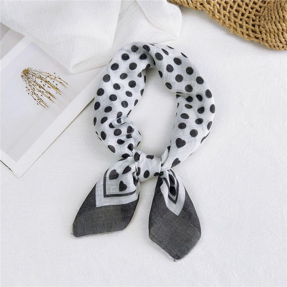Decorative Simple Texture Silk Scarf Women'S New Style Spring And Autumn Summer Fashion Versatile Headscarf Work Scarf