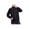 Color Block Logo Print Hooded Long Sleeve Fleece Jacket Men Jackets Black 680142-01