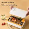Portable Heated Lunch Box 40W 1L Capacity Cordless Self Heating 304 Stainless Steel Leak Proof 6 Hours Heat Retention