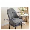 Утолщенный изогнутый жаккардовый чехол на стул с подлокотниками, чехол на стул, бытовой эластичный чехол на стул, универсальный чехол на стул с юбкой, пылезащитный чехол на стул