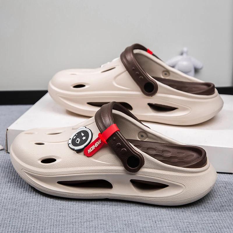 Модные сандалии на платформе для мужчин, нескользящая мягкая подошва, мужские сандалии, унисекс, милые тапочки, обувь, tenes masculino, кроссовки, спорт, баскетбол