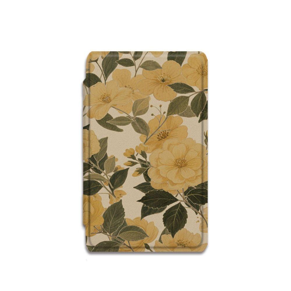 Anti-fall Protective Cover Floral Pattern Folio Shell Premium Magnetic Case for XTEINK X4/X3