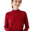 Women's Cashmere Long Sleeve Knitwear: Versatile, Stylish, Slimming Half-High Neck Sweater for Autumn/Winter