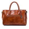 Oil Wax Leather Bag New Boston Women's Bag Shoulder Bag Women's Fashion Soft Leather Big Bag