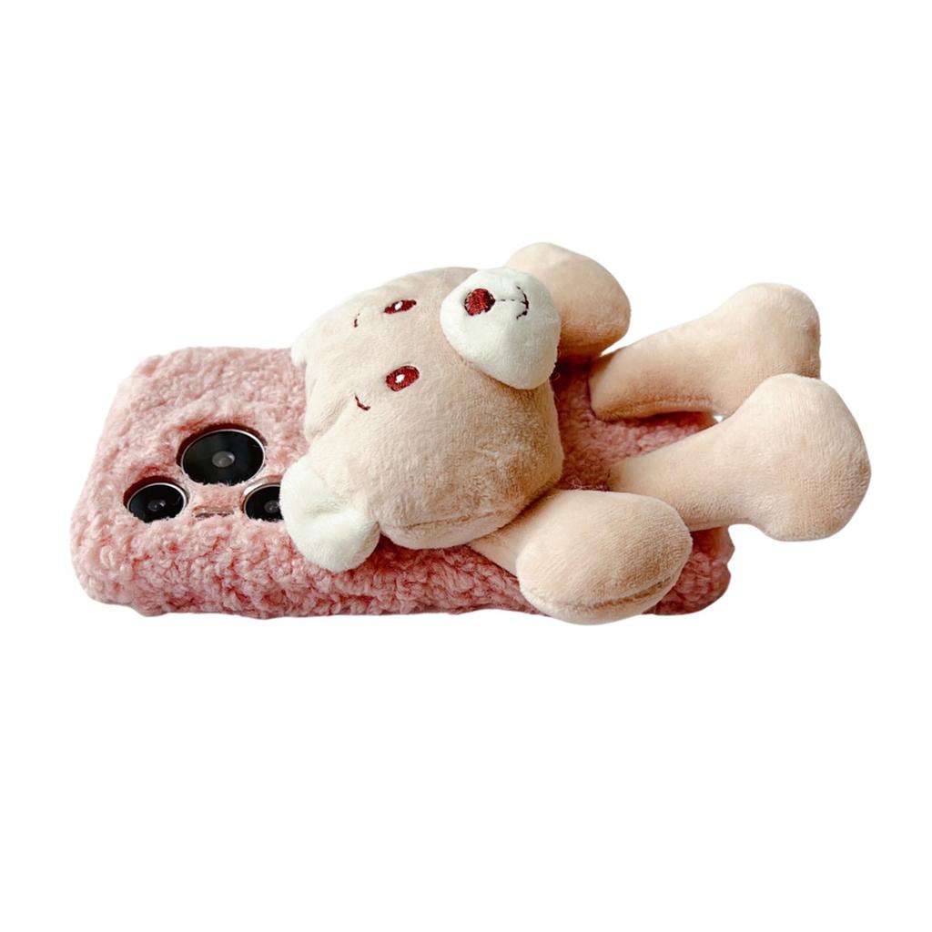 Для Huawei Pura 70 Чехол Плюшевый Медведь Мягкий Пух ТПУ Защитный Чехол Для Телефона