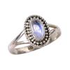 Natural Rainbow Moonstone Gemstone Handmade 925 Sterling Silver Ring Size 8 Z7l59
