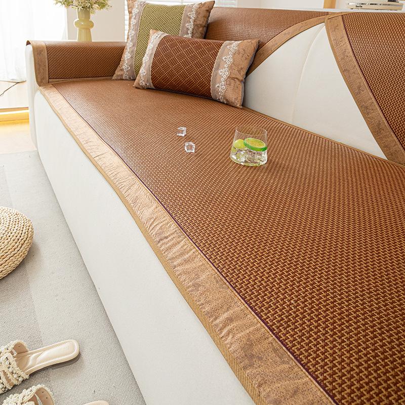 Ретро Подушка для дивана Летняя Новая Ротанговая Подушка для сиденья Чехол Тканевый Коврик Цельный Прямой Комбинированный Подушка для сиденья дивана
