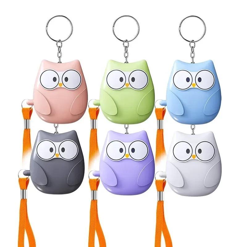 Owl Self Defense Alarm Flashlight Outdoor 130 Db Personal Anti Wolf Alarm with LED Light for Women Security Protect Keychains