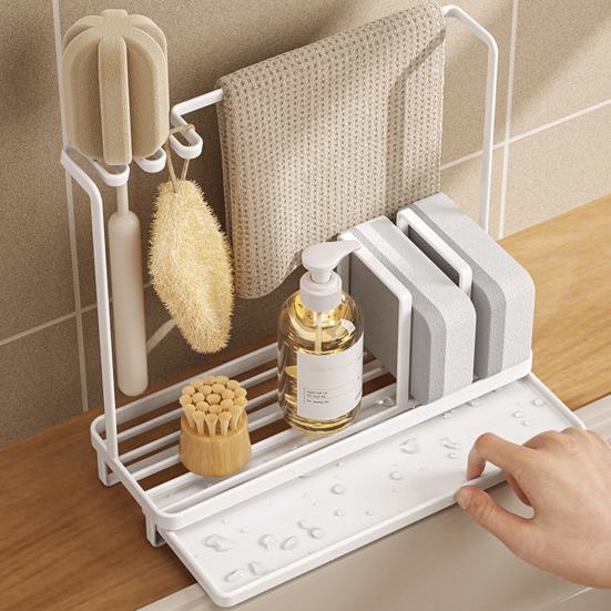 Стеллаж для хранения, держатель для губки, прочная конструкция, прочная несущая способность, кухонная, для спальни, для мытья посуды