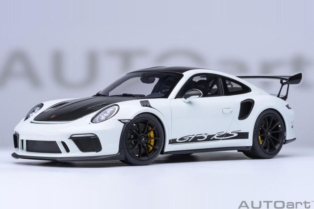 AUTOart Porsche 911 GT3 RS Weissach Package Finished Model 78176 1/18 (991.2) (White/Carbon Black)