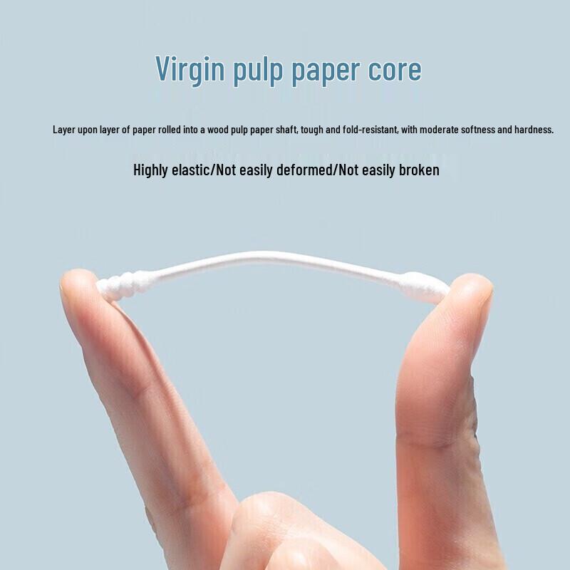 CHAHUA 300 штук ватных палочек с бумажным стержнем и двойными головками