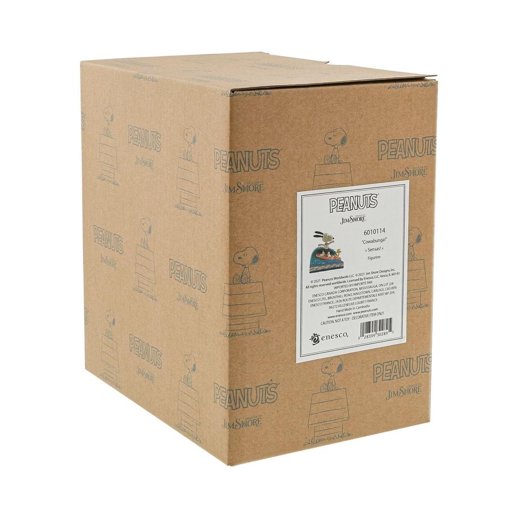 enesco Jim Shore Snoopy Woodstock Surfing 6010114 &