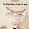 Ladies Spring and Autumn Sexy Comfortable Translucent Lace High Split Crotch Underwear