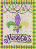 Mardi Gras Burlap Garden Ag 12X18, Outdoor Masquerade Party Decorations Eur OOV IIC