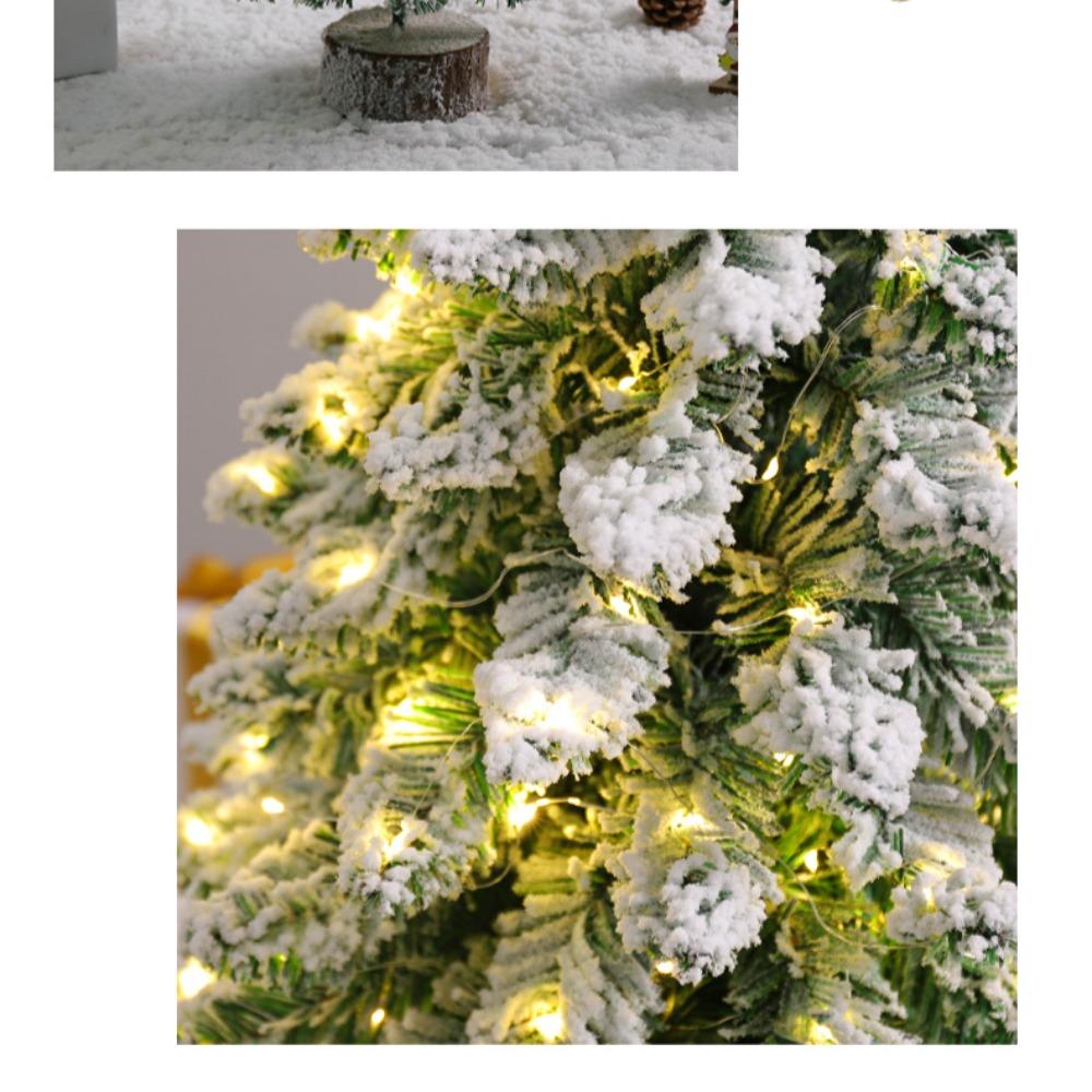 Mini Flocked Christmas Tree Pre Lit Artificial Tabletop Christmas Trees Snow Flocked Xmas Tree  DIY Decorations